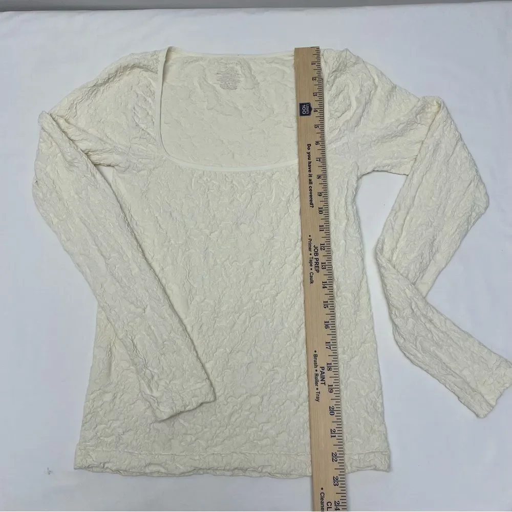 Free People Have It All Intimately Fitted Ivory Long Sleeve Women’s Size L